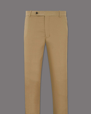french crown Regular Fit Men Cream Trousers