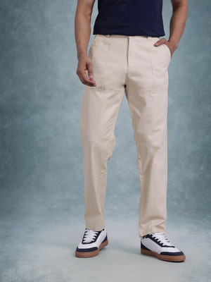 Roadster Relaxed Men White Trousers