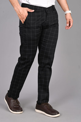 FUBAR Slim Fit Men Black Trousers