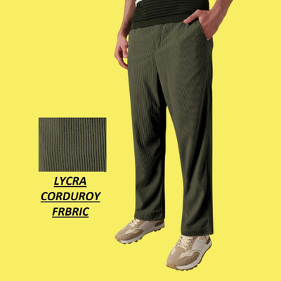 INDICLUB Loose Fit Men Green Trousers