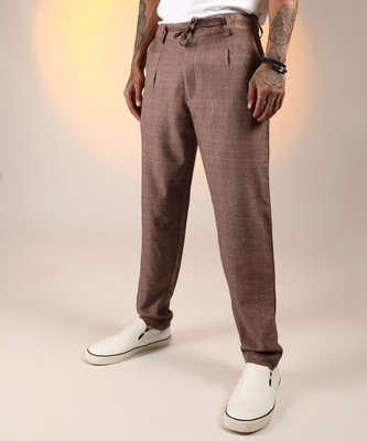 CAMPUS SUTRA Regular Fit Men Brown Trousers