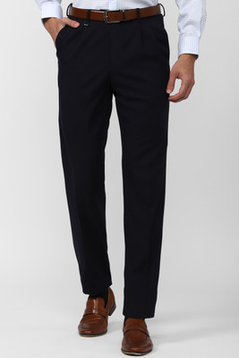 VAN HEUSEN Regular Fit Men Blue Trousers