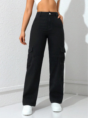 KATECLO Comfort Fit Women Black Trousers