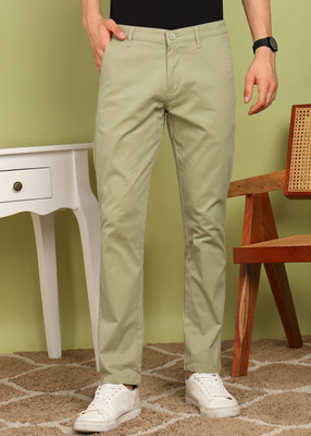 FUBAR Slim Fit Men Light Green Trousers
