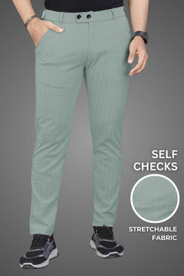 METRONAUT Regular Fit Men Light Green Trousers