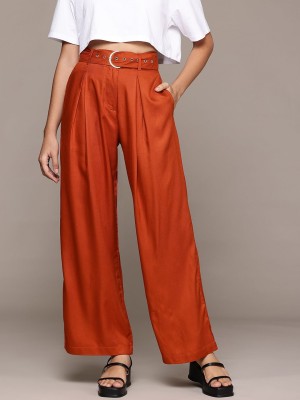 Roadster Regular Fit Women Red Trousers