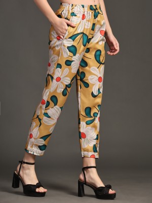 VANGULL Relaxed Women Yellow Trousers