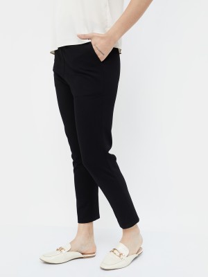 CODE by Lifestyle Regular Fit Women Black Trousers