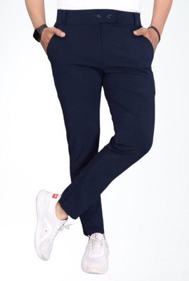 CIVIRASTTYLE Slim Fit Men Blue Trousers