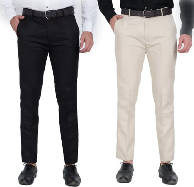Sucheh Gwalior Regular Fit Men Black Trousers