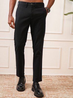 LOCOMOTIVE Regular Fit Men Black Trousers