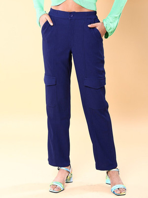 Freehand Flared Women Blue Trousers