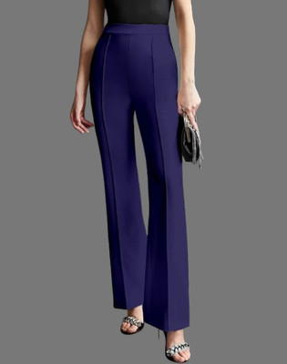 HouseOfCommon Regular Fit Women Purple Trousers