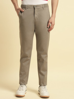 CANTABIL Regular Fit Men Light Green Trousers
