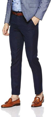 ELANHOOD Regular Fit Men Blue Trousers
