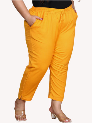Prin Fashion House Regular Fit Women Yellow Trousers
