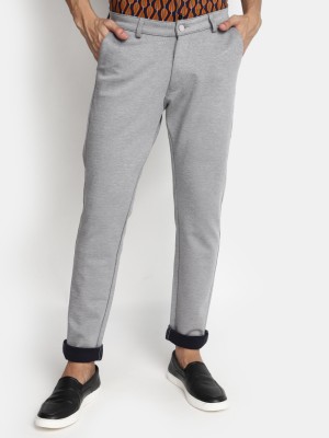 V-MART Slim Fit Men Grey Trousers