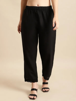 KBZ Regular Fit Women Black Trousers