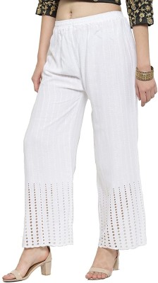 SriSaras Relaxed Women White Trousers