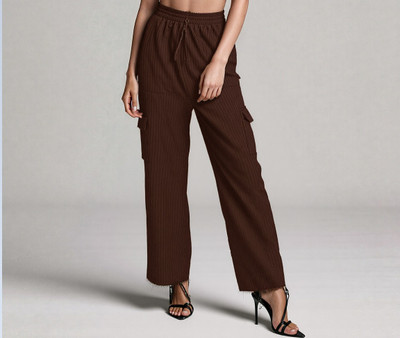 DAKSHAANDWARDROBE Comfort Fit Women Brown Trousers