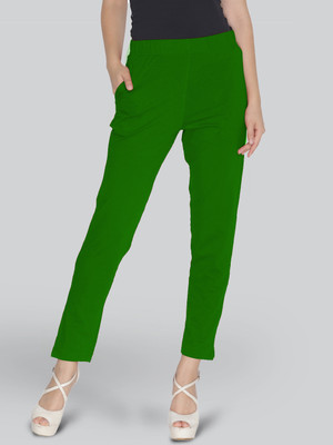 Lyra Regular Fit Women Light Green Trousers