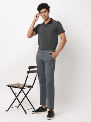 Wearhouse Slim Fit Men Grey Trousers
