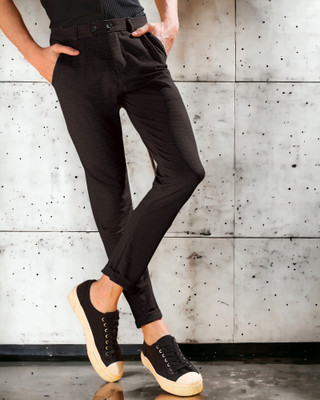 INDICLUB Regular Fit Men Brown Trousers