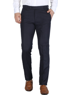 PROVOGUE Slim Fit Men Blue Trousers