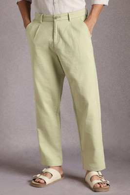 LOUIS PHILIPPE Regular Fit Men Green Trousers