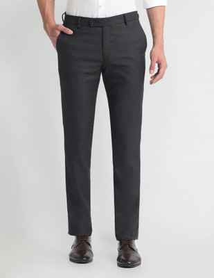 ARROW Tapered Men Black Trousers