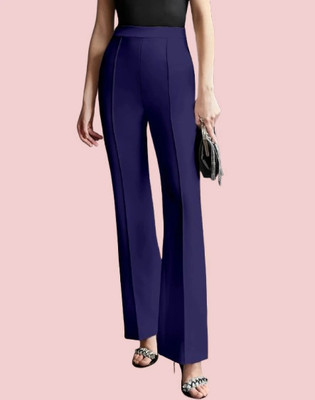 HouseOfCommon Regular Fit Women Light Blue Trousers