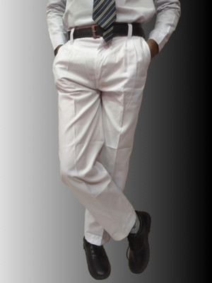 Abhima Regular Fit Boys & Girls White Trousers