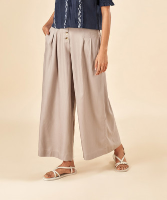 Akkriti by Pantaloons Regular Fit Women Brown Trousers