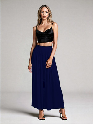 DAKSHAANDWARDROBE Comfort Fit Women Blue Trousers