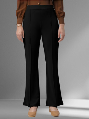 Fachie Regular Fit Women Black Trousers