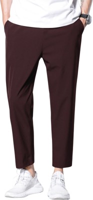 Leriya Fashion Regular Fit Men Maroon Trousers