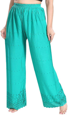 HouseOfCommon Relaxed Women Green Trousers