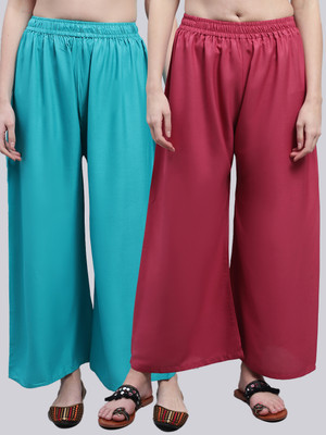 VALLES365 by S.c. Flared Women Green, Pink Trousers
