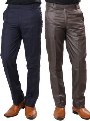 ZEE GOLD Regular Fit Men Blue Trousers