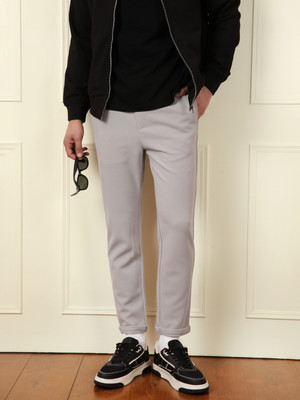 WROGN Slim Fit Men Grey Trousers