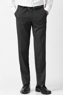VAN HEUSEN Slim Fit Men Grey Trousers