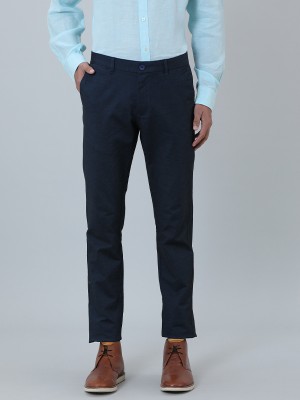 INDIAN TERRAIN Slim Fit Men Blue Trousers