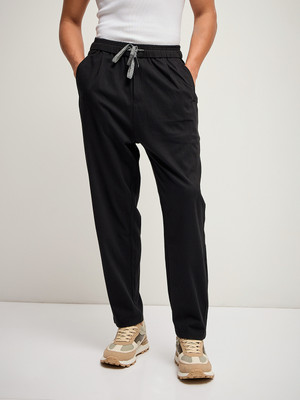 THE BEAR HOUSE Relaxed Men Black Trousers