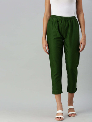 INDIANRANG Regular Fit Women Green Trousers