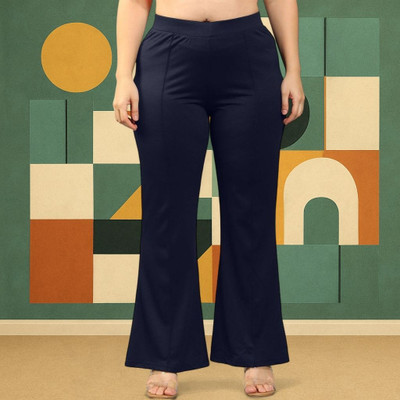 HouseOfCommon Loose Fit Women Dark Blue Trousers