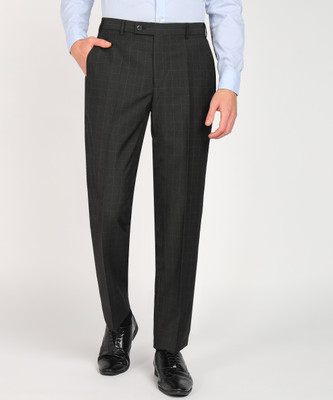 PARK AVENUE Regular Fit Men Grey Trousers