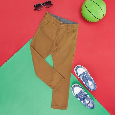 Pantaloons Junior Regular Fit Boys Khaki Trousers