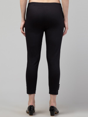 Clarita Skinny Fit Women Black Trousers