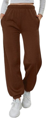 CLOTHINK India Regular Fit Women Brown Trousers