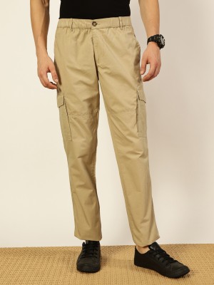 THOMAS SCOTT Regular Fit Men Cream Trousers